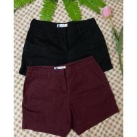 ราคา กางเกงผ้าขาสั่นสีดำกับสีเลือดหมู AllZ แท้ 2 ตัว 60 (21301969127)