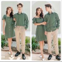 ราคา ชุดเดรสคู่รักสีเขียวมอสเด็กและไดนามิกและชุดคู่รัก (27843573142)