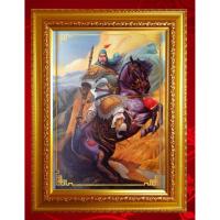 ราคา กรอบมงคลรูป เทพเจ้ากวนอูทรงม้าถือง้าว(ปางขี่ม้าพยศ) กรอบขนาด 28.5*37.0c.m งานมงคล/กรอบมงคล (4964720980)