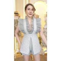 ราคา ชุดเซท เสื้อ+กางเกง งานป้าย Valley girl ไซค์ L (18505427509)