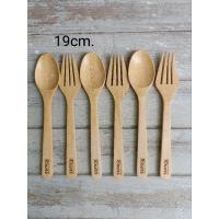 ราคา ช้อนส้อมสลักชื่อ เลเซอร์ช้อน ช้อนไม้ยางพารา ชุดช้อนส้อม ขนาด 19 cm. ผลิตในไทย (28701046677)