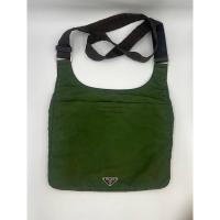 ราคา Prada Tessuto Khaki Synthetic Shoulder Bag Authentic แท้ มือสอง (27186589200)
