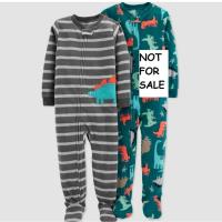 ราคา Sleepsuit CARTERS แถบสีเทา DINO (FOOT COVER) (9642299124)