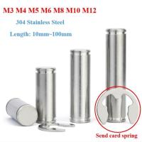 ราคา 304 สแตนเลส เจาะรู เพลาสองหัวสปริงเพลาตําแหน่งรอบคอลัมน์ปลั๊กสกรูอุปสรรคแหวน ม3 ~ ม12 (47503838486)