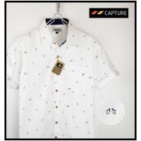 ราคา เสื้อเชิ้ตแขนสั้น คอปก ผ้า Oxford ลายเพนกวิ้น สีขาว มีไซส์ S-4XL (5760817383)
