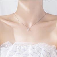 ราคา สร้อยคอทองคำขาวพร้อมจี้เพชรแท้ (28523867851)