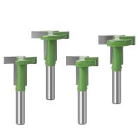 ราคา 1-4PCS Set 8mm Shank T-Slot Router Bit Straight Edge Slotting Milling Cutter Cutting for Wood Woodw (57353323755)