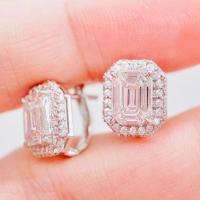 ราคา [ พร้อมส่ง ] ต่างหูเพชรแท้ ทองคำแท้18K (ทอง75.0%) เพชรแท้น้ำ100 เบลเยี่ยมคัต [18KPE1014] (24627687227)