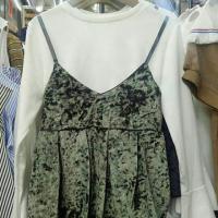 ราคา เซตเสื้อ 2 ชิ้น เอี๊ยมสายเดี่ยวผ้ากำมะหยี่+เสื้อแขนยาวสีขาวด้านใน (585203041)