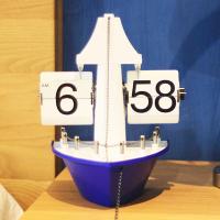 ราคา Creative Sailing Page Flip Clock การแล่นเรือใบเรียบ Retro Sailing นาฬิกาตั้งโต๊ะห้องนั่งเล่นแฟชั่นนาฬิกาตั้งโต๊ะที่เรียบง่าย (43727435596)