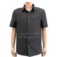 ราคา เสื้อซาฟารีสูทแขนสั้น สีเทาเข้ม ซับในทั้งตัว (28642122571)