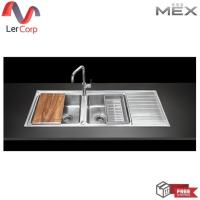 ราคา (MEX) อ่างล้างจาน 2 หลุม 1 ที่พัก สเตนเลส สตีล AISI 304 รุ่น ELB230BM (24061664017)