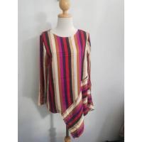 ราคา สอ-เสื้อโพลีลายทางสีสด แต่งชายเสื้อ Vince Camuto S 38/27**รอยสะกิดนิด (24544473325)