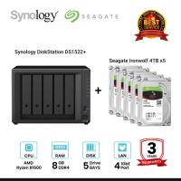 ราคา Synology DiskStation DS1522+ 5 Bays Nas + Seagate Ironwolf 4TB / 6TB / 8TB (22718168707)