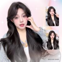 ราคา MAYAWIG วิกผมกึ่งทอมือ(ทอลูกไม้ครึ่งหัวตัว U ใหญ่) ผมยาวดัดลอนแสกกลาง สีน้ำตาลดำ (60 cm.) MU03 (43925260786)