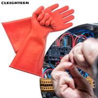 ราคา CLEIGHTEEN ช่างไฟฟ้าถุงมือฉนวน, 5KV สีแดงถุงมือฉนวนกันความร้อน, ป้องกันแรงดันไฟฟ้าแบบยืน 220V ยางความปลอดภัยทํางานปลอดภัยถุงมือไฟฟ้า (40877639297)