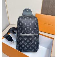 ราคา [กล่องของขวัญ] แฟชั่น Lv Double-Layer ความจุกระเป๋าหน้าอกหนังคุณภาพสูงสบายๆกีฬาผู้ชายกระเป๋า Messenger (57103786916)