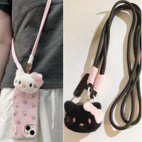 ราคา สายคล้องโทรศัพท์แบบยาวพร้อมตะขอตกแต่งแมว เคที พร้อมโบว์สีชมพู กระเป๋าสะพายข้าง น่ารัก คอ กระเป๋าสะพายข้าง (26292980547)
