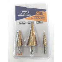 ราคา MARATHON ดอกสว่านเจดีย์ 3 ดอก/ชุด HSS(4-12,20,32) รุ่น M316-0030 ของแท้100%ชุดดอกสว่านเจดีย์#ดอกสว่านเจดีย์#ดอกเจาะคว้าน (25350114661)