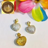 ราคา จี้ หัวใจ เศษทองคำแท้ ประดับเพชร 2 สลึง (1ชิ้น) (21790455610)