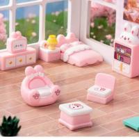 ราคา โมเดลเฟอร์นิเจอร์ห้องนอน ห้องนั่งเล่น น้องแมวสีชมพูหวาน (ราคา/1ชิ้น) โมเดล ตกแต่งบ้าน ของสะสม พร็อพถ่ายรูป (41458237656)