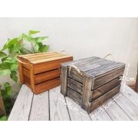 ราคา ลังไม้มีฝาปิด สำหรับเก็บของ ทำจากไม้สักสไตล์วินเทจ ขนาด 25x35x20cm. (10494089417)