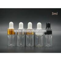 ราคา 3ml ขวดแก้ว สีใส ดรอปเปอร์ สำหรับใส่ของเหลว น้ำมัน น้ำยา (23022197202)
