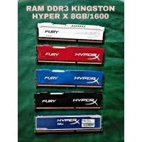 ราคา RAM PC DDR3 KINGSTON HYPER X 8GB/1600 (แรมพีซี) (16701689198)