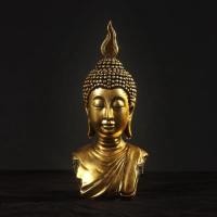 ราคา Buddha head Ornament, Zen inspired Thai Buddha statue, Resin crafts Bodhisattva figurine, Thai Budd (40827761756)