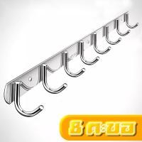 ราคา ราวตะขอแขวนสแตนเลส 304 ตะขอแขวนติดผนัง ราวตะขอแบบยาว ตะขอแขวน ตะขอติดผนัง ตะขอแขวนของ ตะขอเอนกประสงค์ ตัขอแขวนติดผนัง (28256452177)