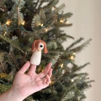 ราคา 【งานเฟลท์】ตุ๊กตาหุ่นนิ้วมือใยขนแกะ น้องหมา / Dog with Bell Collar Finger Puppet (25303050891)