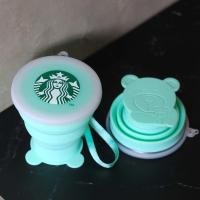 ราคา แก้ว Starbucks พับได้ Bearista Silicone Foldable Cup (28724446462)