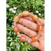 ราคา กำไลข้อมือหิน สีส้ม พร้อมส่ง (19747942056)