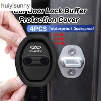 ราคา Hys 4 ชิ้น Chery ซิลิโคนรถประตูล็อคป้องกันประตูล็อคโช้คอัพเงียบอุปกรณ์เสริมสําหรับ Chery Tiggo 5x 8 7 Pro 4 Omoda 5 E5 TJ-1 Face QQ EQ1 EV 2024 (28963811126)
