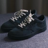 ราคา เชือกรองเท้า สายเชือกรองเท้า เหมาะสําหรับ JJound x Reebok Club C 85 Black Samurai Retro Beige Distressed Oil Wax Shoelaces (48104317044)