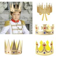 ราคา L Royal King Crown Prince Crown และ Tiaras Queen Crown Prince เครื่องแต่งกายอุปกรณ์เสริมสําหรับฮาโลวีนคอสเพลย์วันเกิด Party (47953220223)