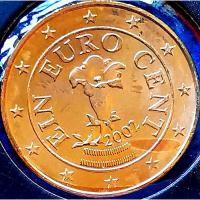 ราคา เหรียญ​ยูโร​ ออสเตรีย​ Austria, 1 Euro​Cent, ไม่​ผ่าน​ใช้​ UNC, #​2349 (20558864700)