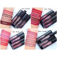 ราคา ลิปกลอส ยกเซต4แท่ง ลิป Huda beauty the red edition liquid matte minis เนื้อแมท ลิปจุ่ม (6890927294)