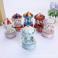 ราคา ม้าหมุนกล่องดนตรีกล่องดนตรีโดมมีไฟ6แบบระบุได้ (57001976985)