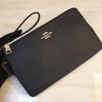 ราคา กระเป๋าคล้องมือ COACH 2 ซิป ไซส์ Lพร้อม กล่อง แทคและใบเสร็จจริง (6215376674)