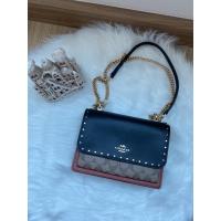 ราคา Used Once Coach Klare Crossbody in Signature Canvas with Rivets (3944999534)