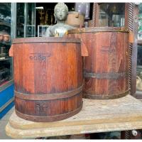 ราคา ถังตวงข้าวสาร ไม้สัก ถังตวงข้าวโบราณ ที่จับด้านนอก ขนาด10 20ลิตร (40158588267)