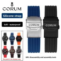 ราคา 18 มม.-24 มม.เหมาะสําหรับ CORUM/Kunlun สายนาฬิกาซิลิโคนกันน้ํา Kunlun Bridge/Bubble/Navy Admiral Cup Series ปลอดภัยหัวเข็มขัด 20 มม. (41410619476)