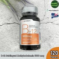 ราคา <Horbäach> B-12 Sublingual Methylcobalamin 5000 mcg 120 Fast Dissolve Tablets วิตามิน บี (24173763708)