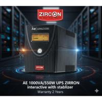 ราคา SALE!!! ZIRCON เครื่องสำรองไฟ Line Interactive UPS 1000VA/550W รุ่น AE 1000VA/550W (16701016988)
