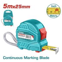 ราคา (at8) ไม้บรรทัดกรรไกรเหล็กสูตรน้ําสีทอง 5 เมตร x 25mm Total TMT126352 (28627677362)