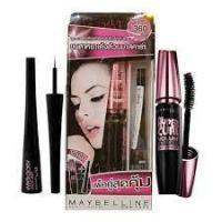 ราคา แพ็คคู่สุดคุ้ม!!มาสคาร่า Maybelline Volum' Express the Hypercurl Mascara Waterproof+Maybelline Hyper Glossy Liquid Liner (10162243105)