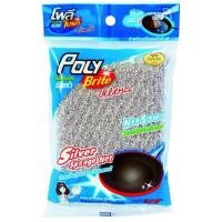 ราคา แท้ โพลี ไบรท์ ซิลเวอร์ ฟองน้ำหุ้มตาข่าย ไม่ก่อให้เกิดริ้วรอยบนภาชนะ fl (24234293171)