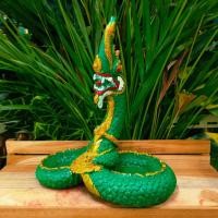 ราคา พญานาคราช ขดตัวทรงเลข8 สีเขียวกากเพชร สูง27ซม.ผ่านพิธีนาคาภิเษกแล้ว เสริมโชคลาภอำนาจบารมีอุดมสมบูรณ์ (23439105374)