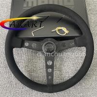 ราคา Momo P5 Universal Racing พวงมาลัย Suede Black Edition พวงมาลัย 14 นิ้ว/ 340 มม หนังนิ่มมีร่องนิ้ว หนังกลับ (29420667087)